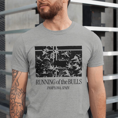 T-Shirt Athletic Heather / XS Running of the Bulls - Pamplona, Spain T-Shirt