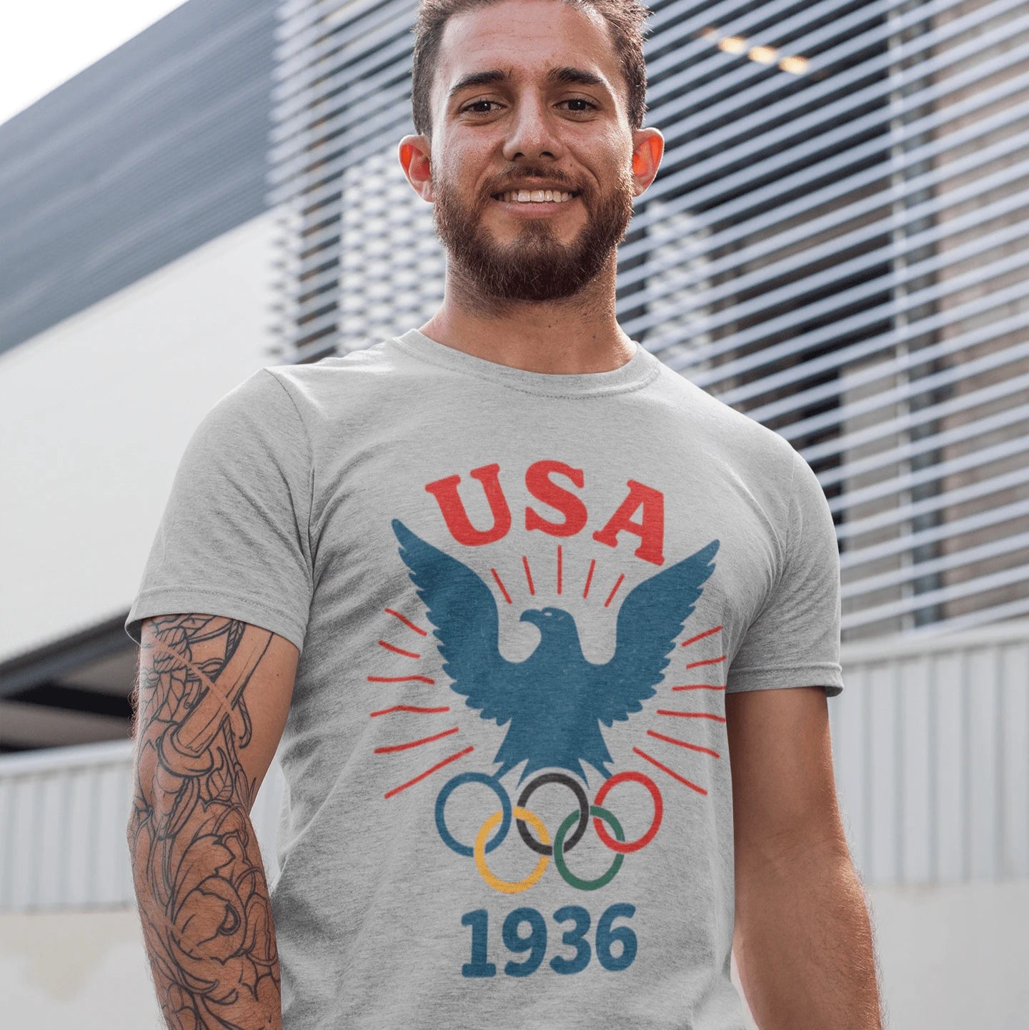 T-Shirt Athletic Heather / XS USA Olympics 1936 T-Shirt