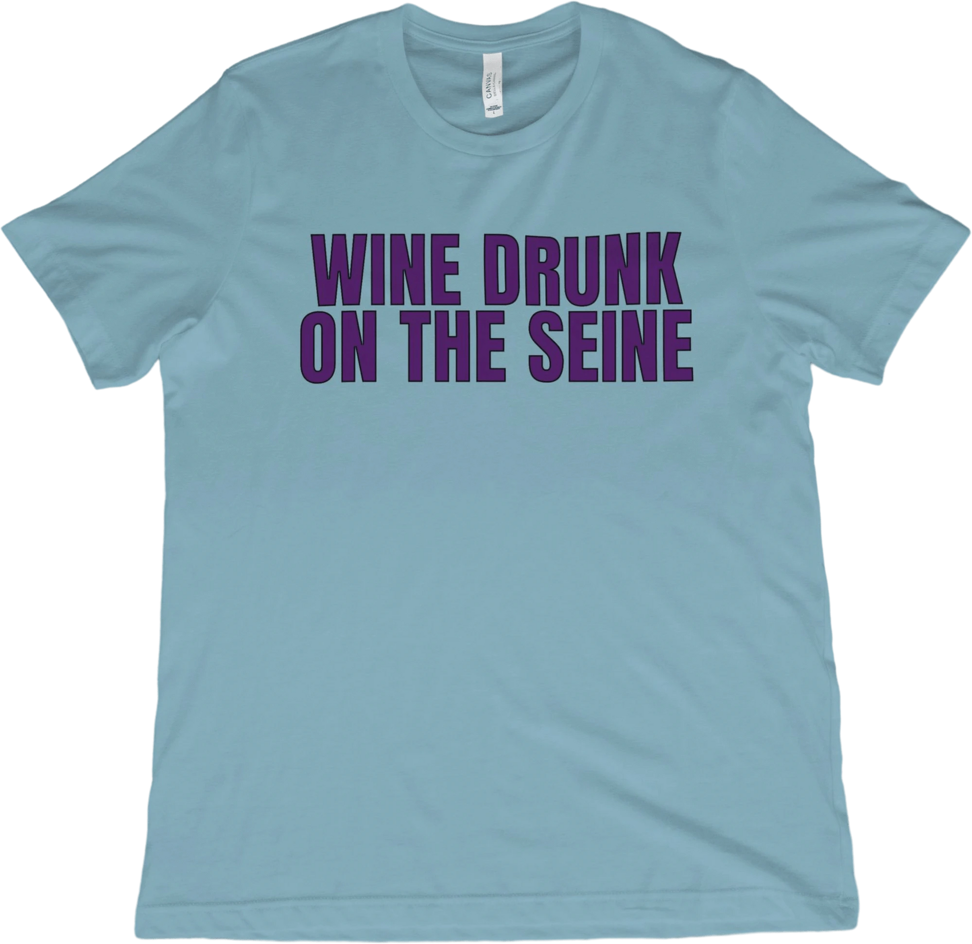 T-Shirt Baby Blue / XS Wine Drunk on the Seine T-Shirt