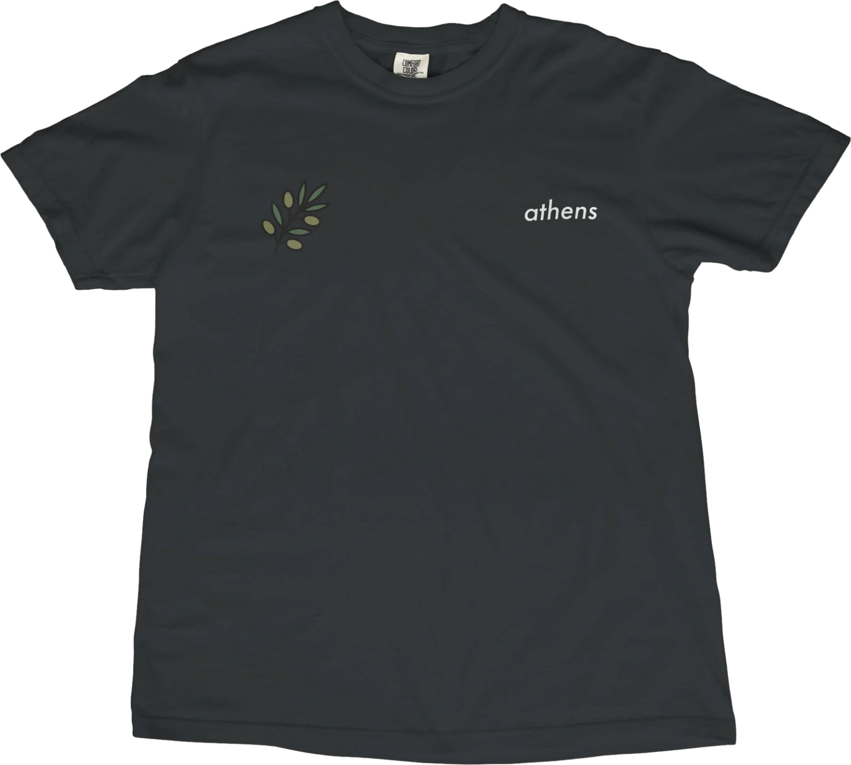 T-Shirt Black / S Athens Olive Sprig T-Shirt