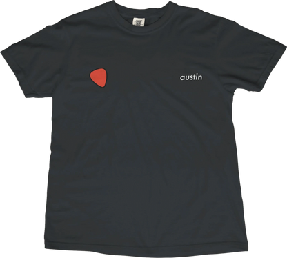 T-Shirt Black / S Austin Guitar Pick T-Shirt