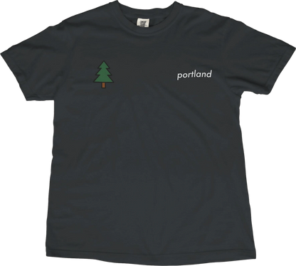 T-Shirt Black / S Portland Pine Tree T-Shirt