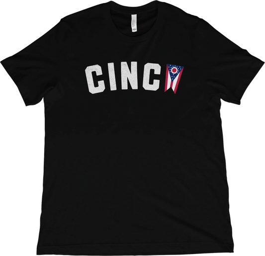 T-Shirt Black / XS Cincy Ohio Flag T-Shirt
