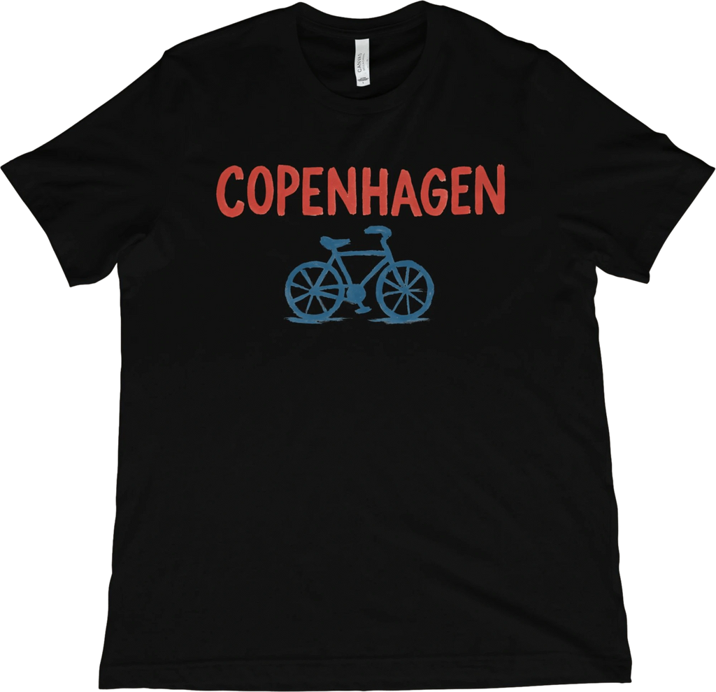 T-Shirt Black / XS Copenhagen Denmark Bicycle T-Shirt