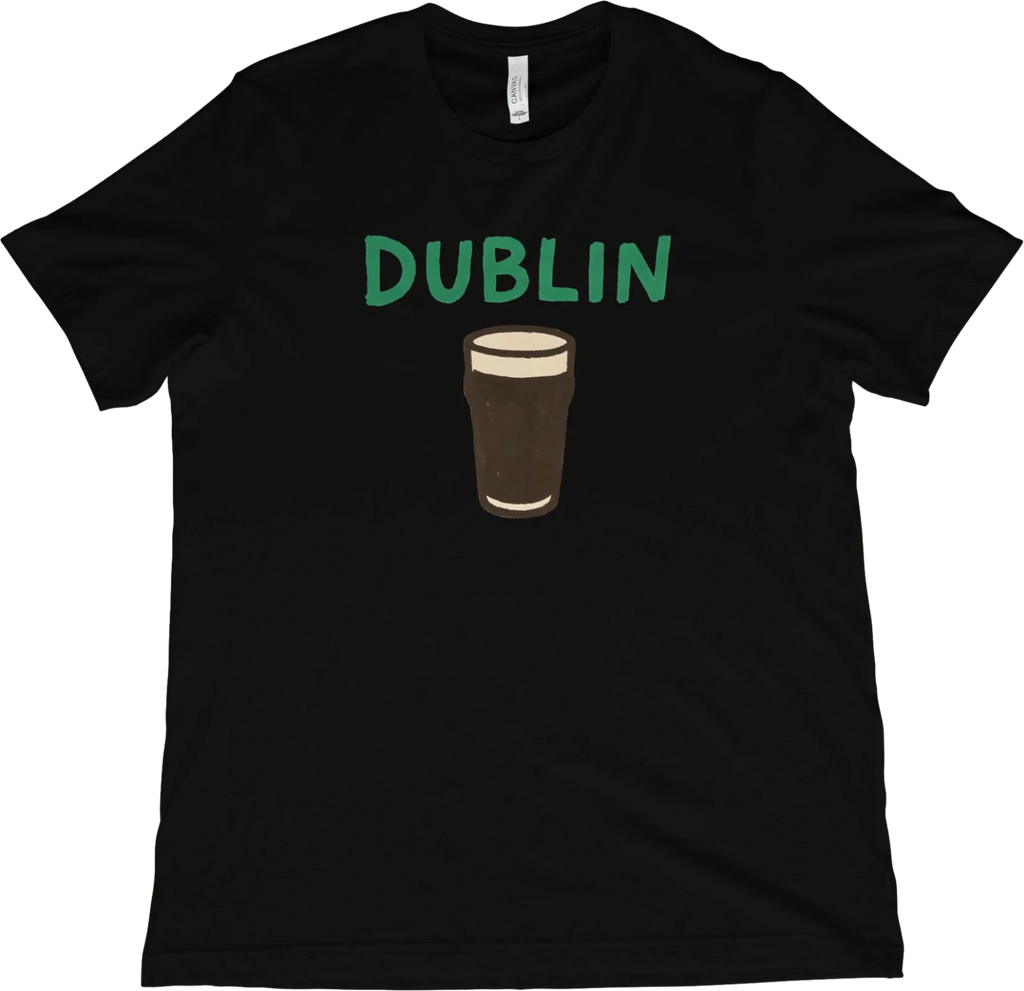 T-Shirt Black / XS Dublin Beer and Pint Glass T-Shirt