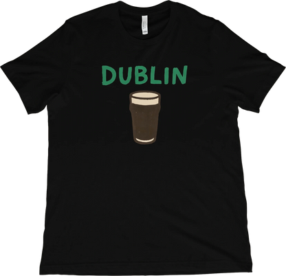 T-Shirt Black / XS Dublin Beer and Pint Glass T-Shirt