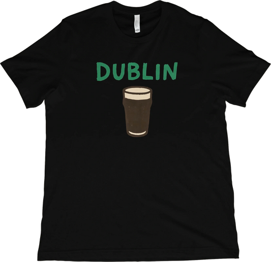 T-Shirt Black / XS Dublin Beer and Pint Glass T-Shirt