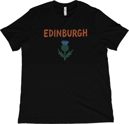 T-Shirt Black / XS Edinburgh Scotland Thistle T-Shirt