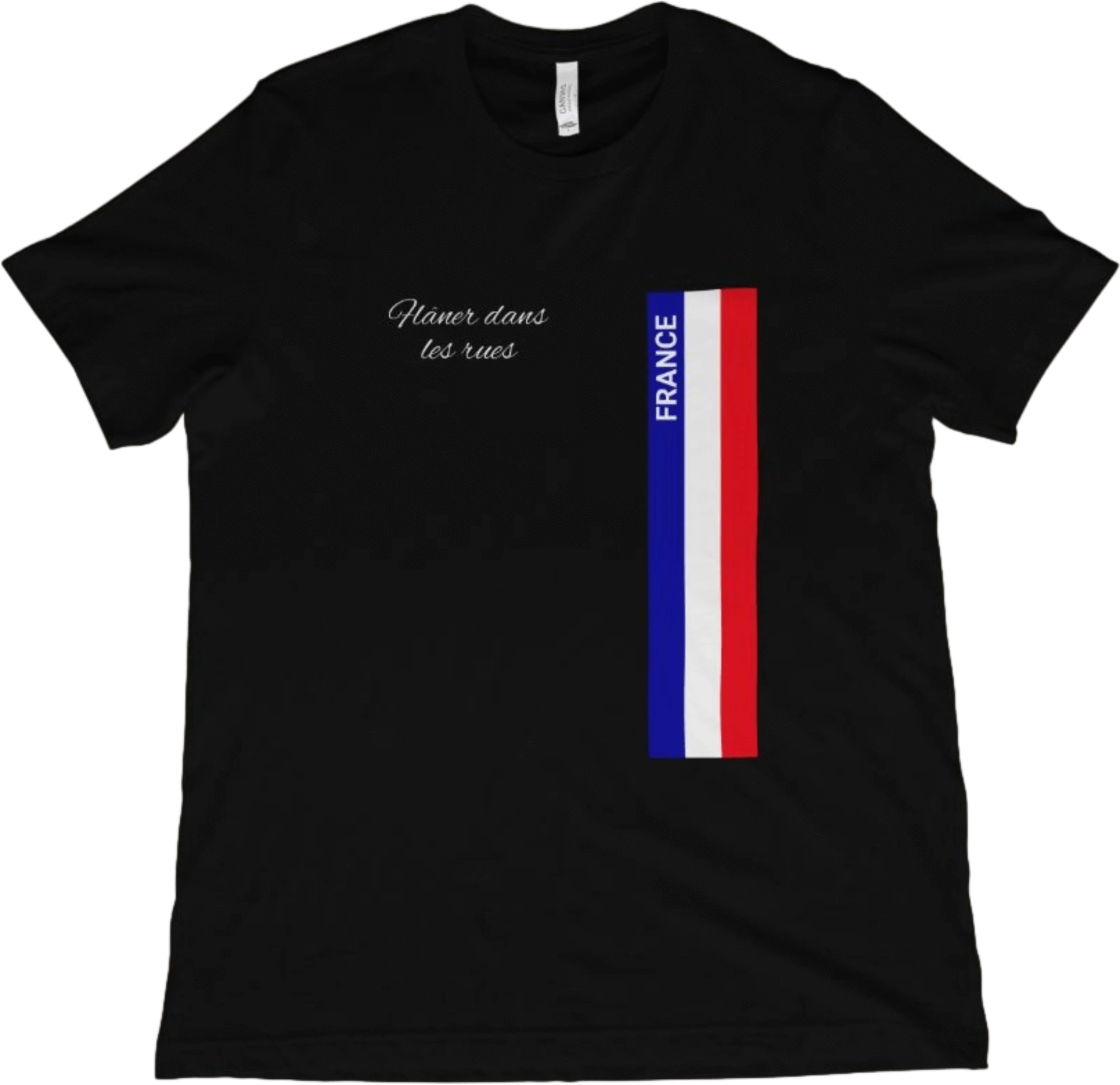 T-Shirt Black / XS France Flag - Flaner dans les rues (strolling the streets) T-Shirt