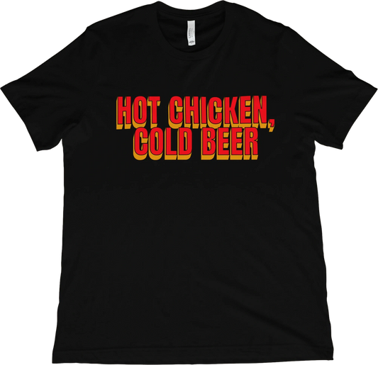 T-Shirt Black / XS Hot Chicken, Cold Beer T-Shirt