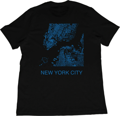 T-Shirt Black / XS New York City Map T-Shirt