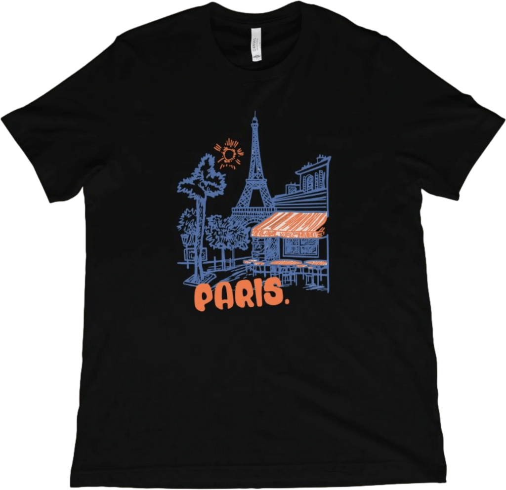 T-Shirt Black / XS Paris Cafe View T-Shirt
