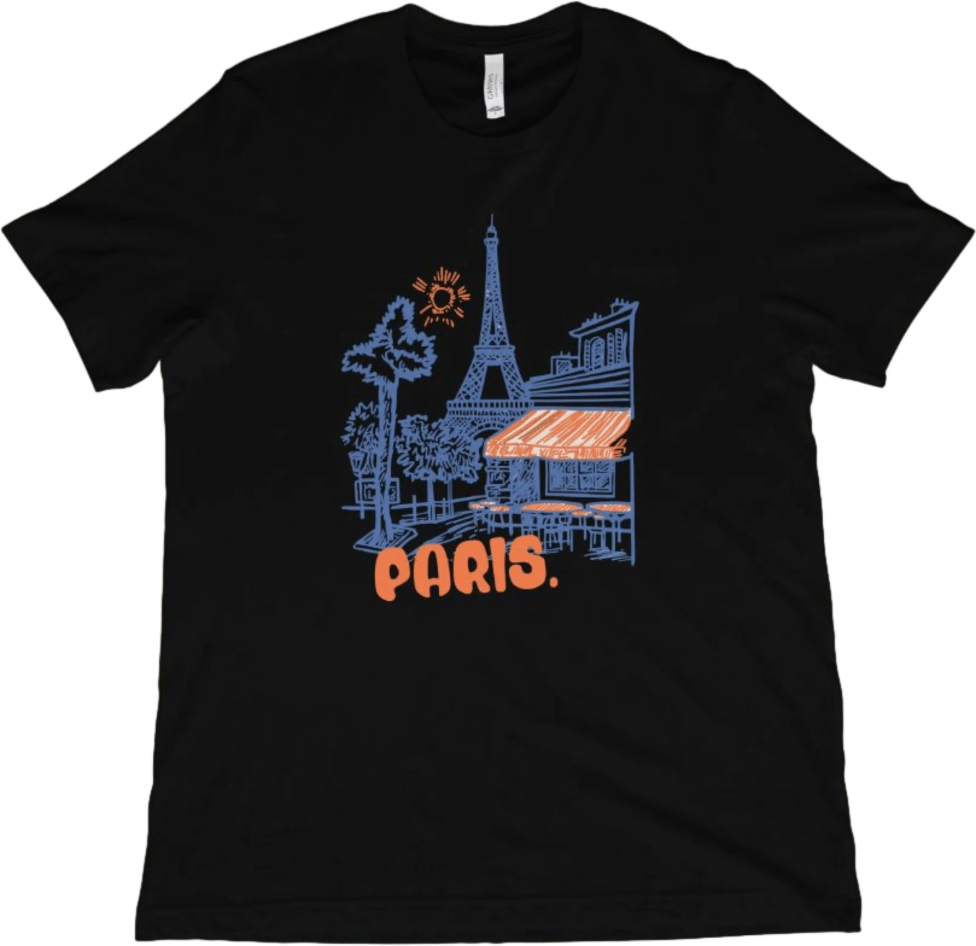 T-Shirt Black / XS Paris Cafe View T-Shirt