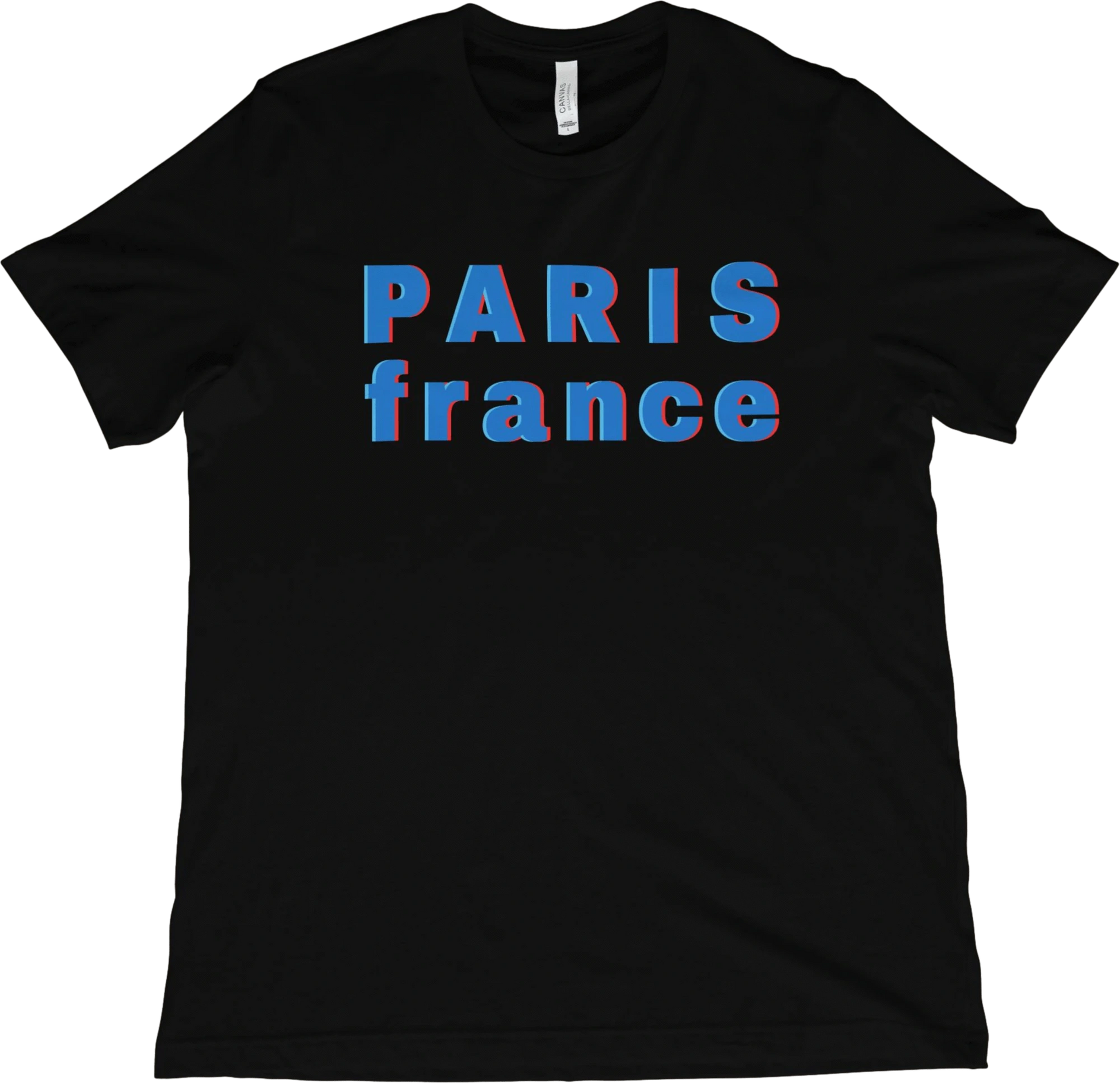T-Shirt Black / XS Paris France Double Vision T-Shirt