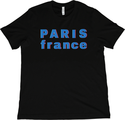 T-Shirt Black / XS Paris France Double Vision T-Shirt
