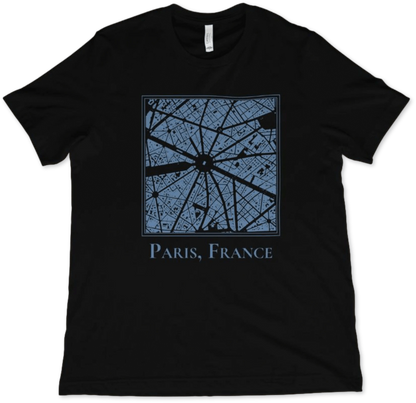 T-Shirt Black / XS Paris Map T-Shirt