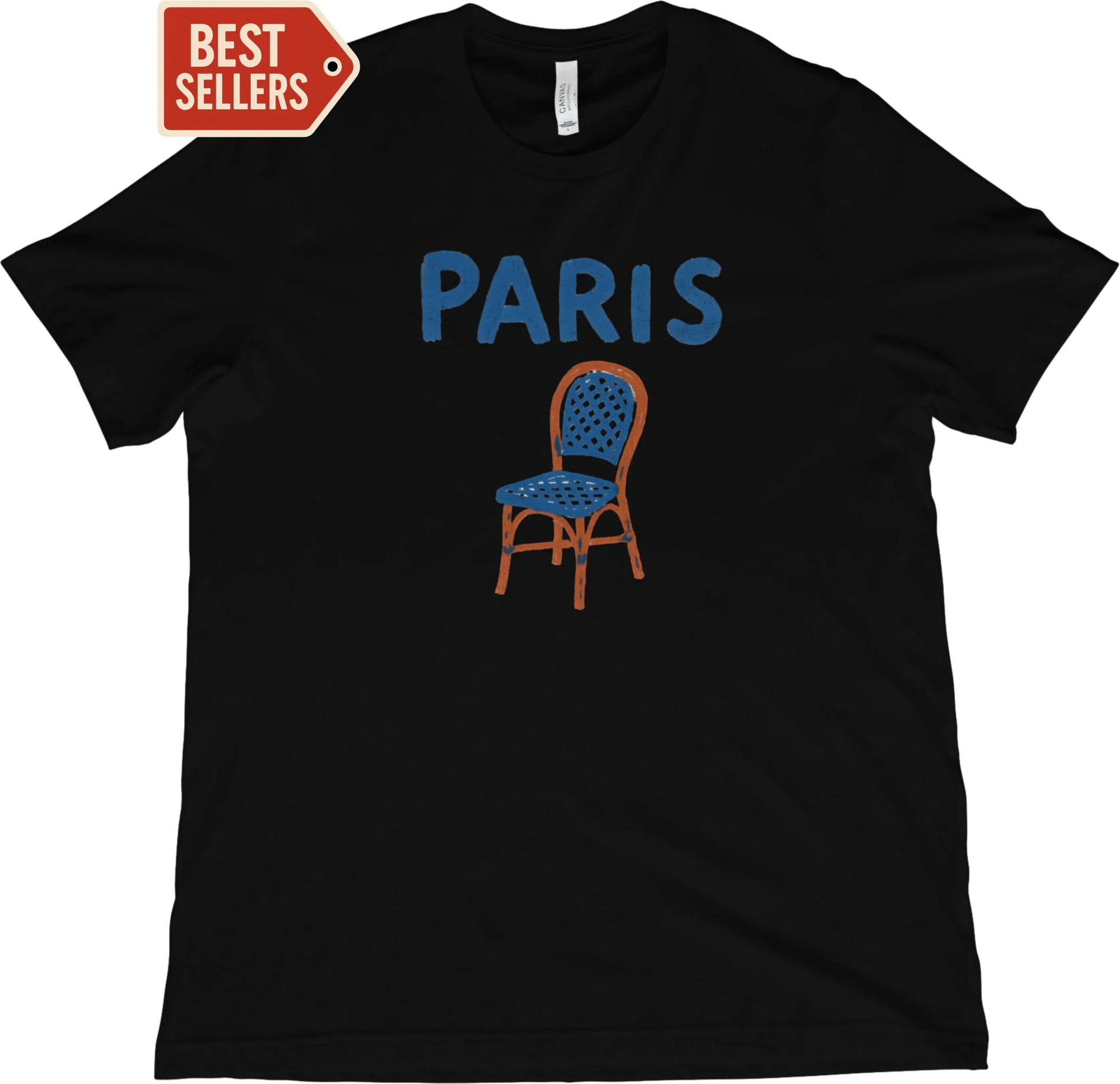 T-Shirt Black / XS Parisian Cafe Chair T-Shirt