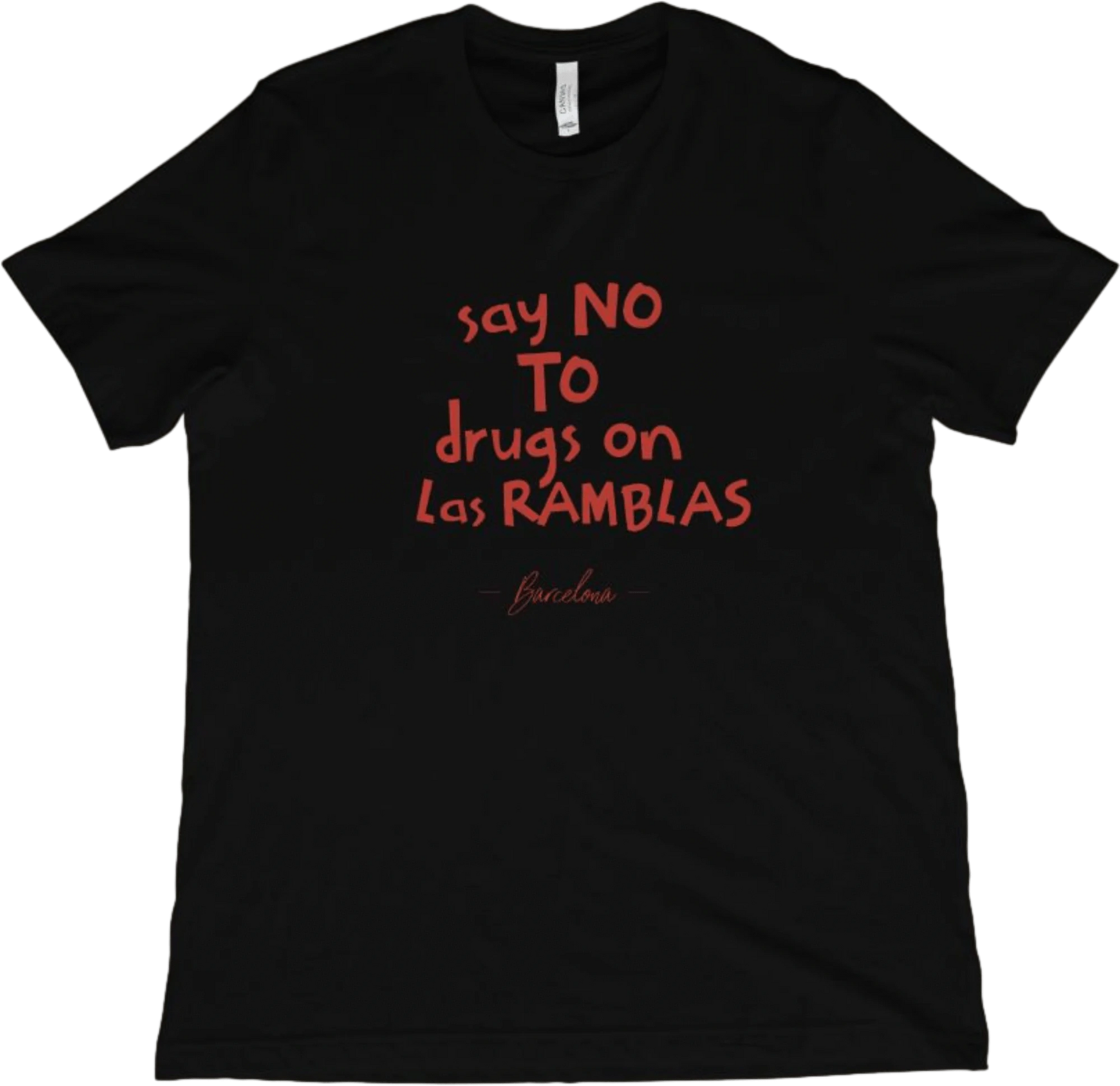 T-Shirt Black / XS Say No to Drugs on Las Ramblas T-Shirt