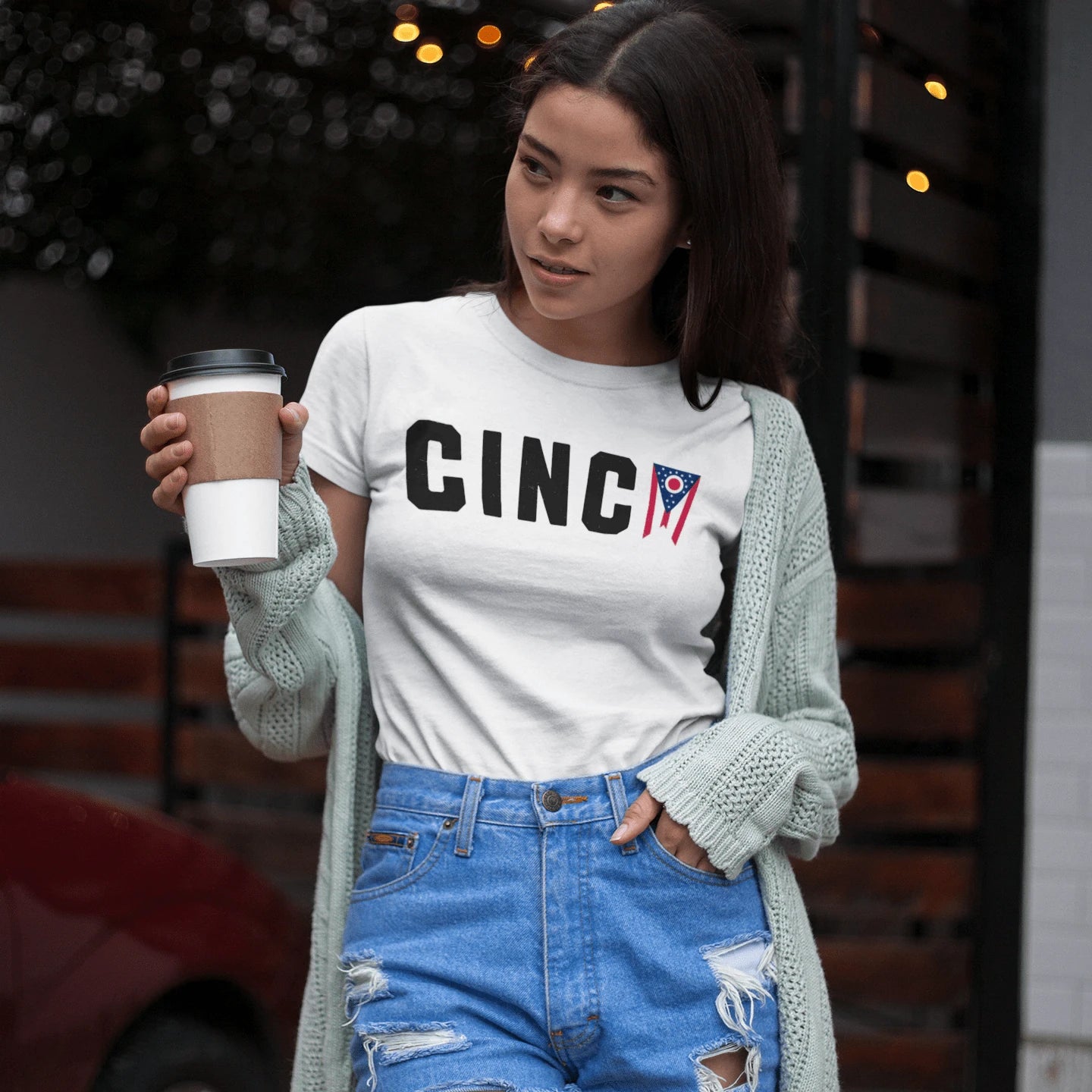 T-Shirt Cincy Ohio Flag T-Shirt