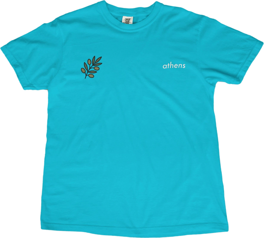 T-Shirt Lagoon Blue / S Athens Olive Sprig T-Shirt