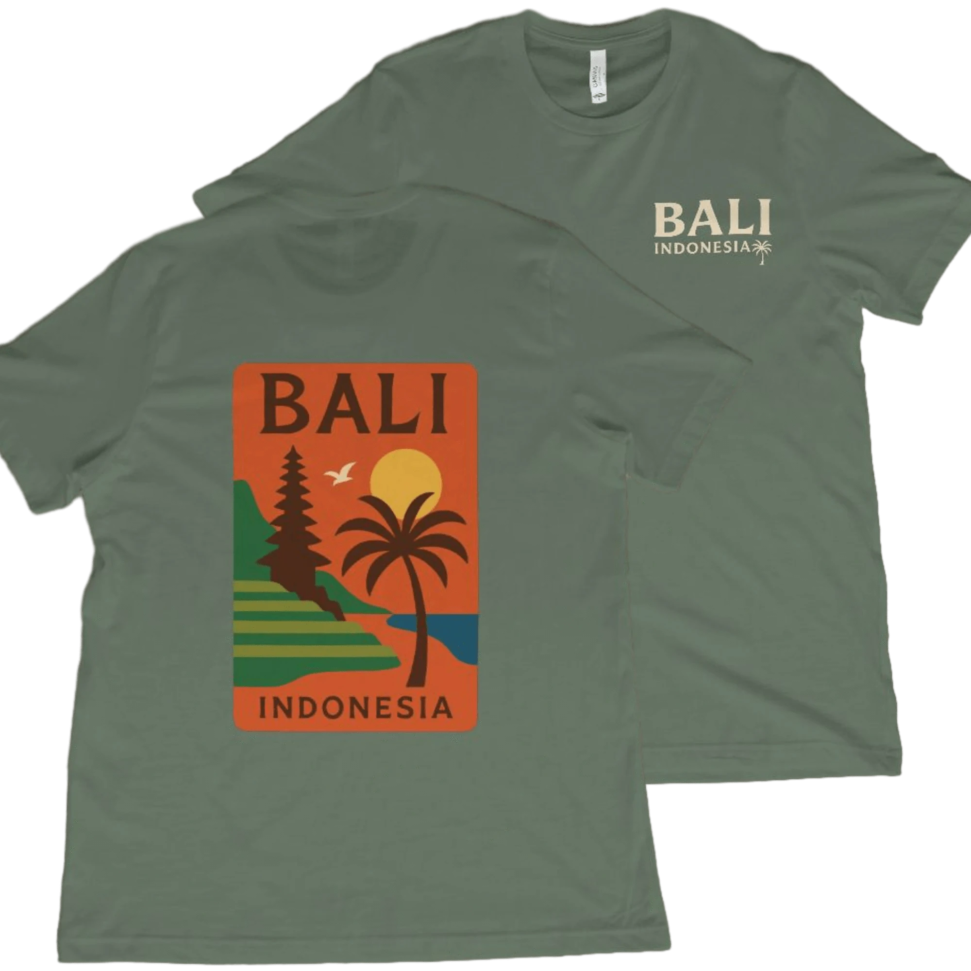 T-Shirt Military Green / XS Bali Indonesia T-Shirt