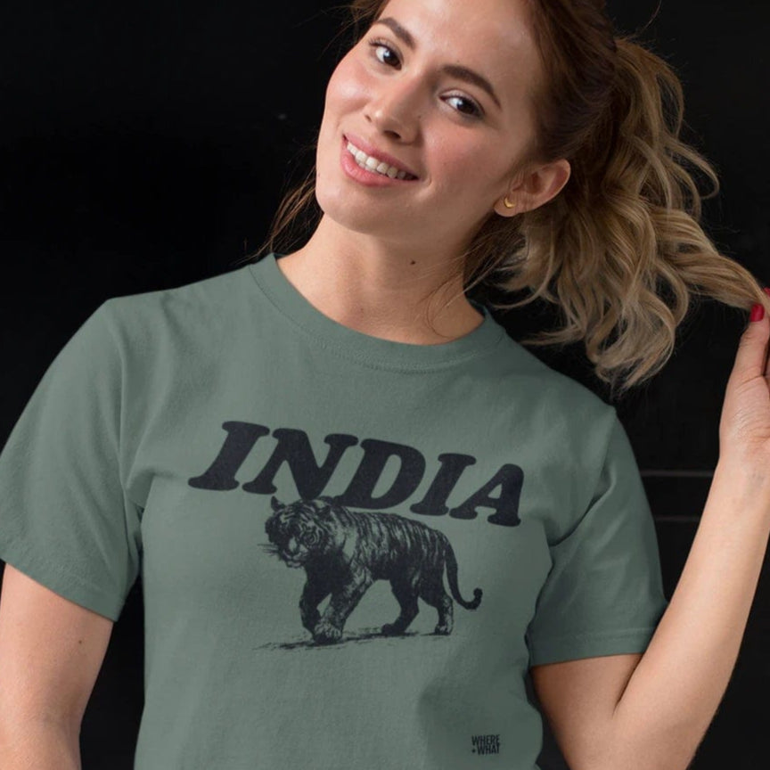 T-Shirt Military Green / XS India Bengal Tiger T-Shirt
