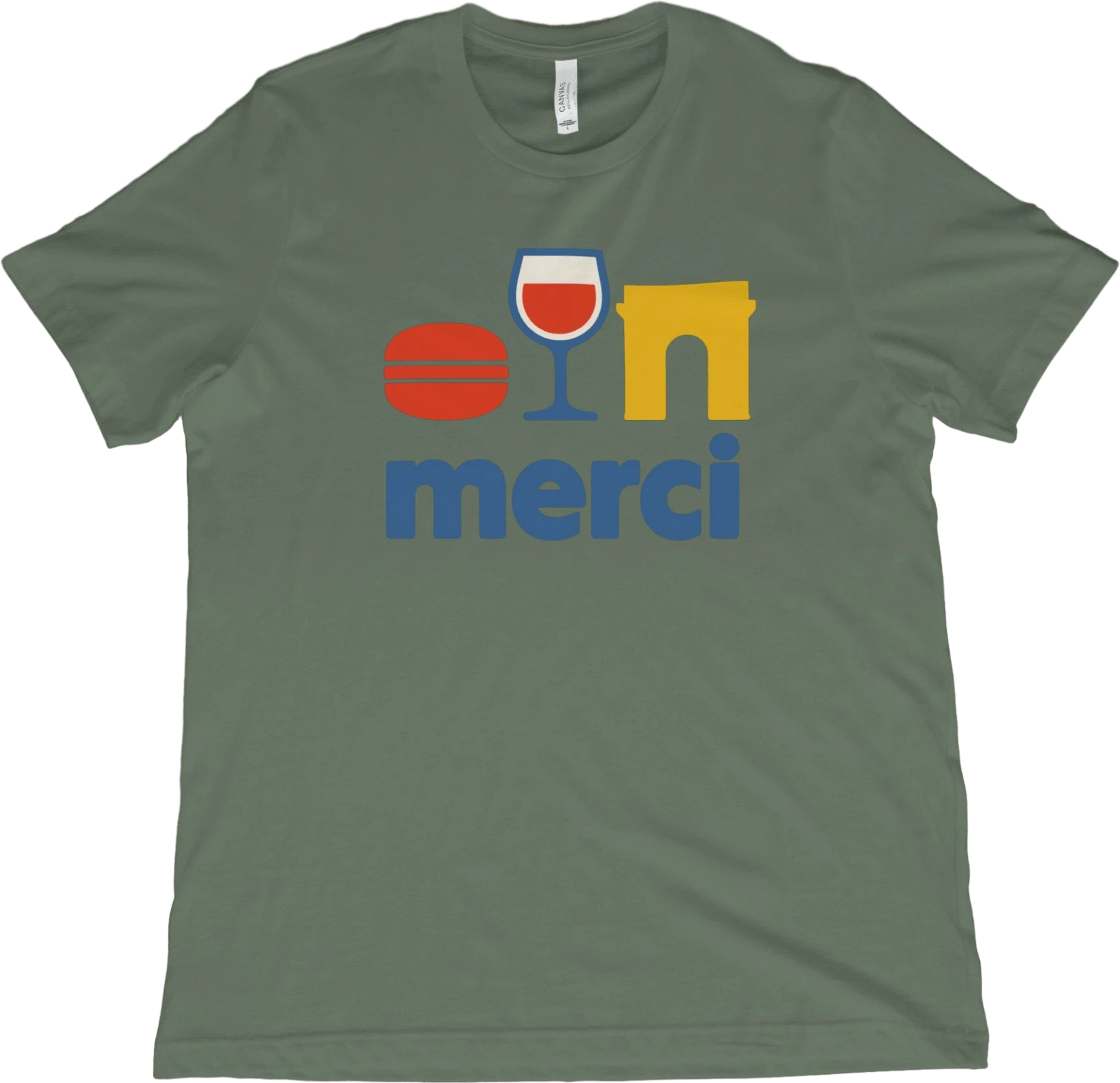 T-Shirt Military Green / XS Merci Paris T-Shirt