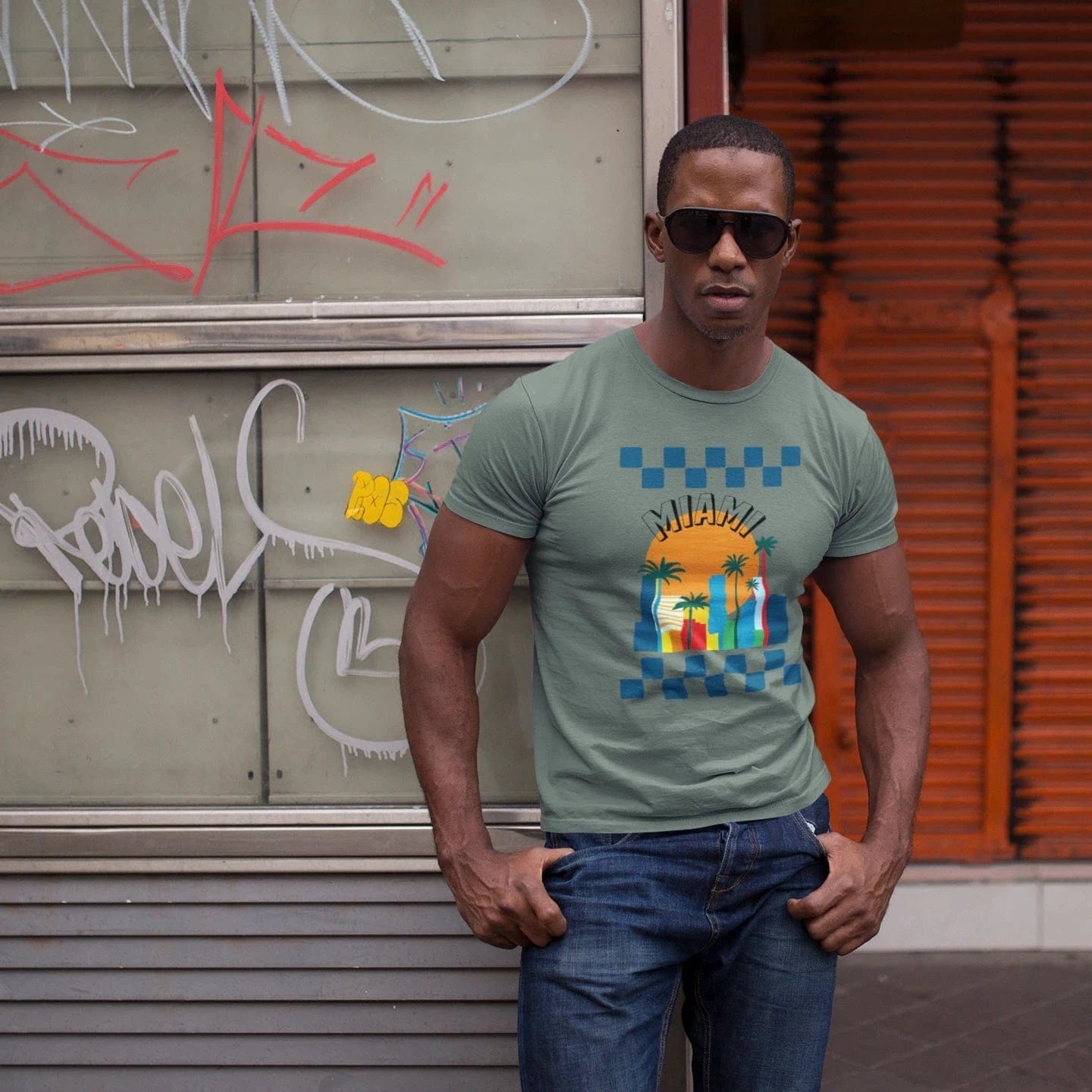 T-Shirt Military Green / XS Miami Beach T-Shirt