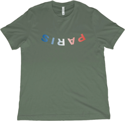 T-Shirt Military Green / XS Paris Upside Down T-Shirt