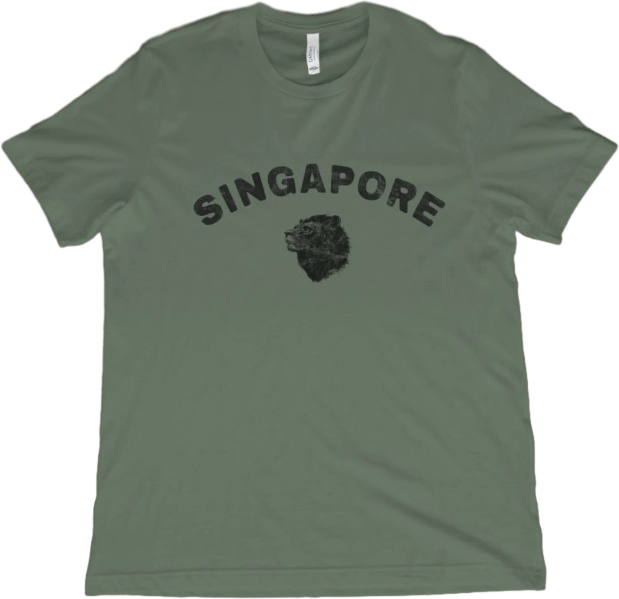T-Shirt Military Green / XS Singapore Merlion T-Shirt