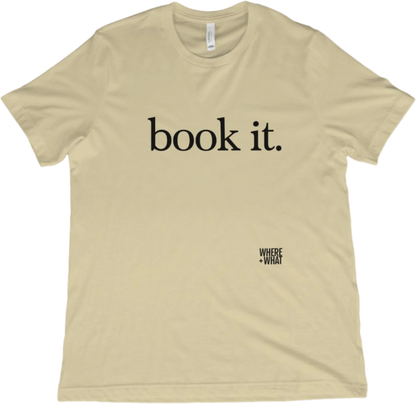 T-Shirt Natural / XS Book it. T-Shirt