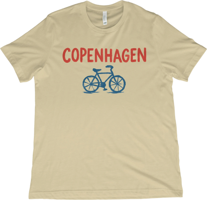 T-Shirt Natural / XS Copenhagen Denmark Bicycle T-Shirt