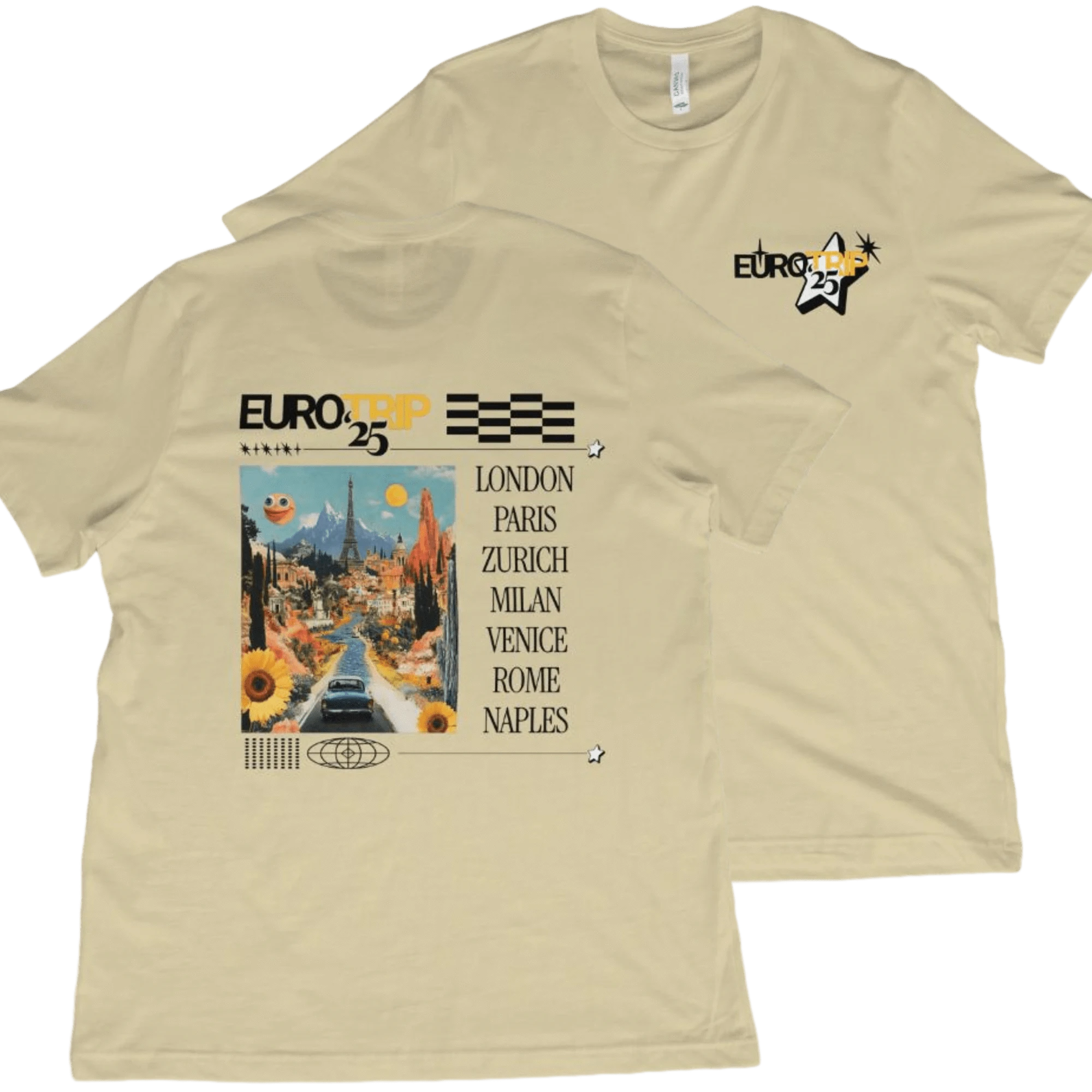 T-Shirt Natural / XS Eurotrip '25 T-Shirt Gonzo Style
