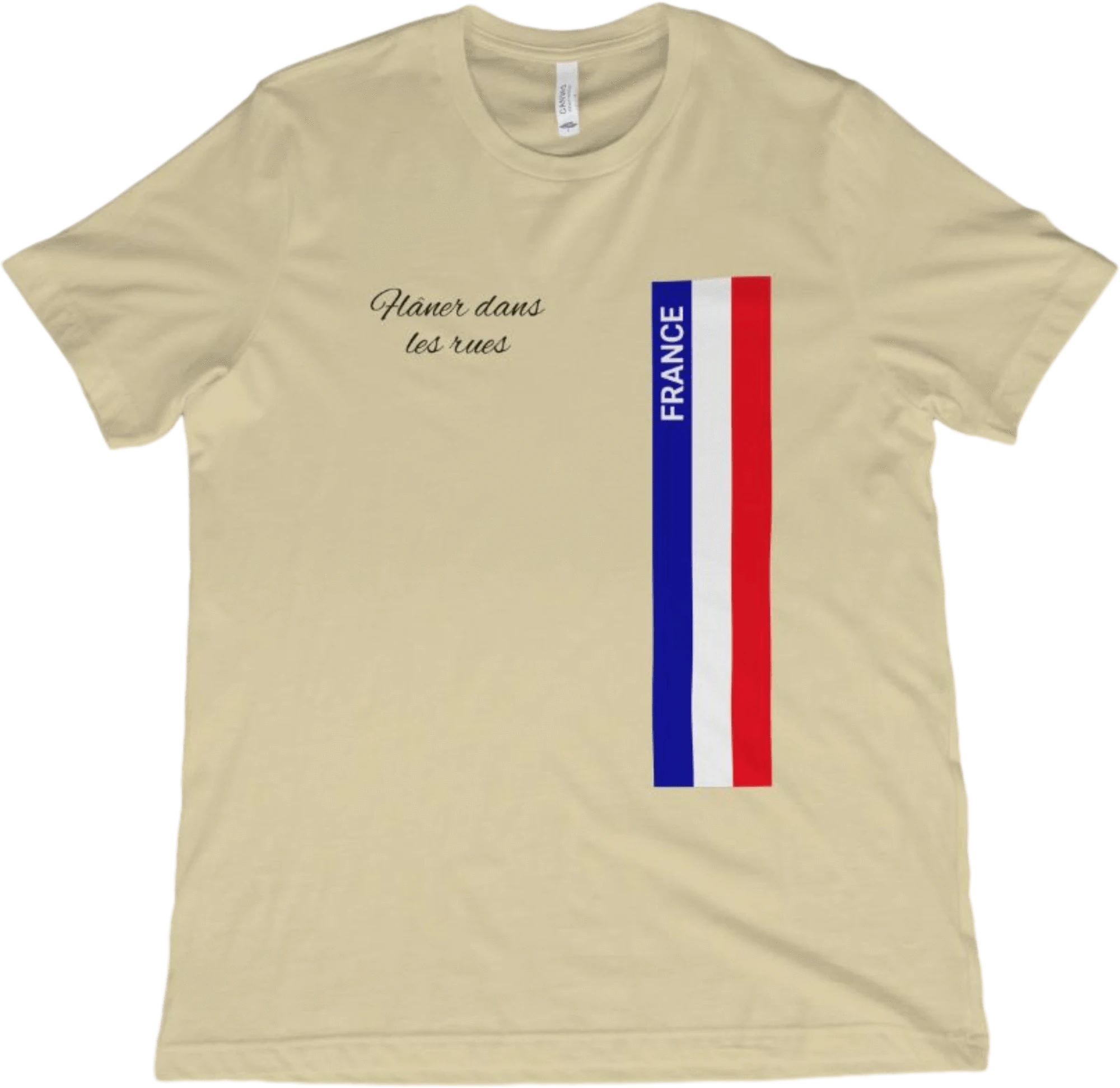 T-Shirt Natural / XS France Flag - Flaner dans les rues (strolling the streets) T-Shirt