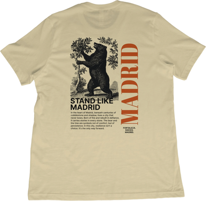 T-Shirt Natural / XS Madrid Spain Bear and Tree T-Shirt
