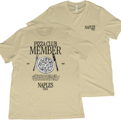T-Shirt Natural / XS Naples: Pizza Club Member T-Shirt
