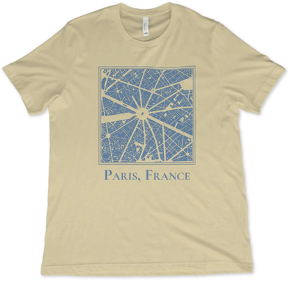 T-Shirt Natural / XS Paris Map T-Shirt