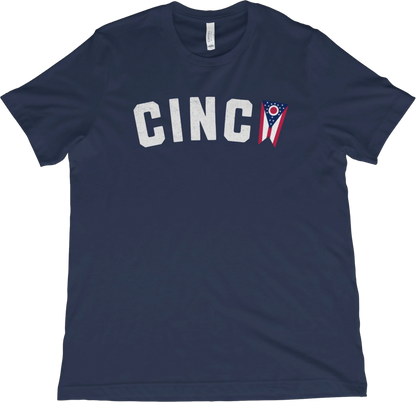 T-Shirt Navy / XS Cincy Ohio Flag T-Shirt