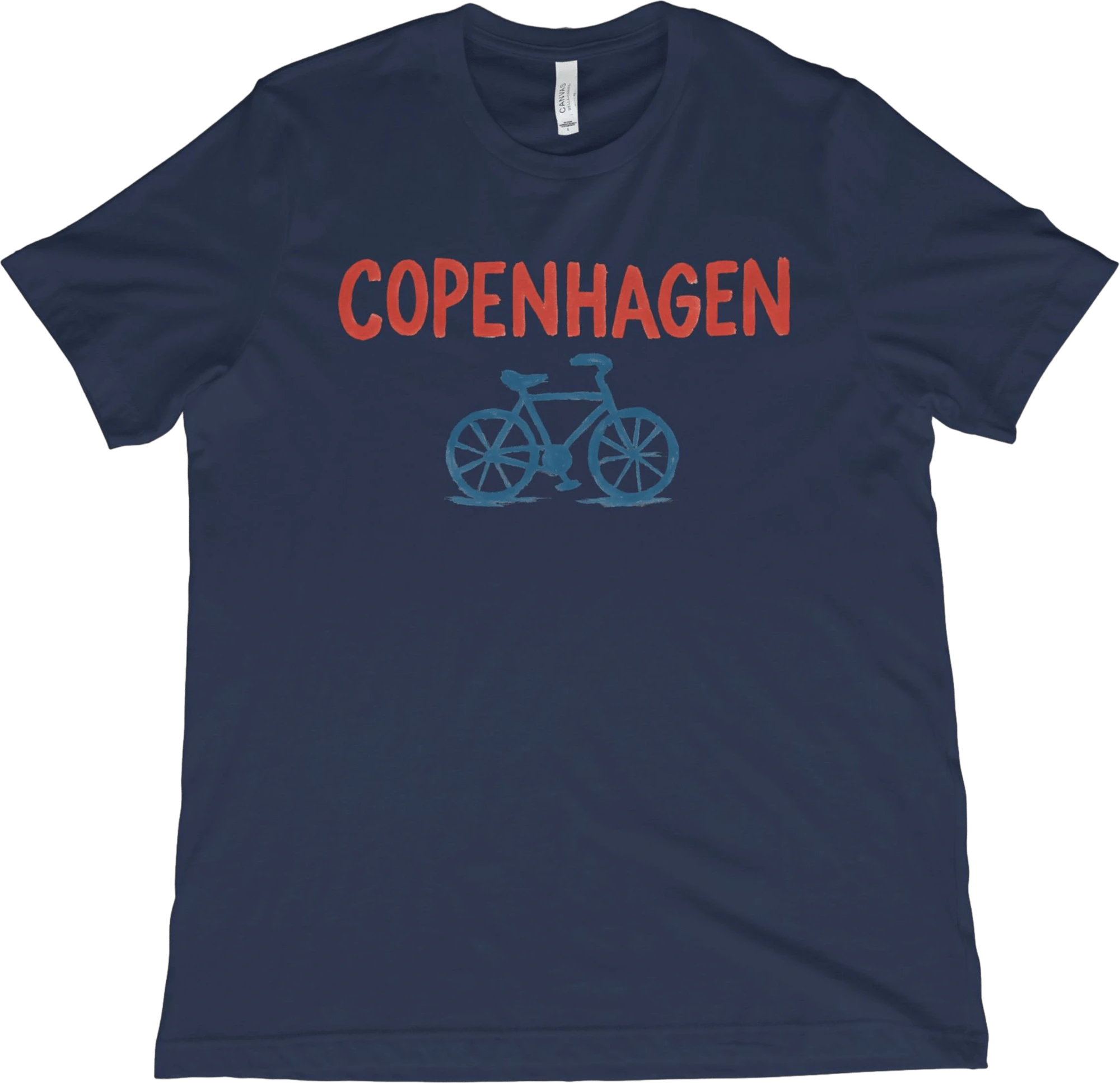 T-Shirt Navy / XS Copenhagen Denmark Bicycle T-Shirt