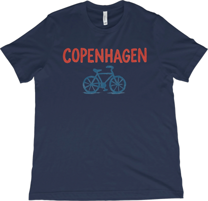 T-Shirt Navy / XS Copenhagen Denmark Bicycle T-Shirt