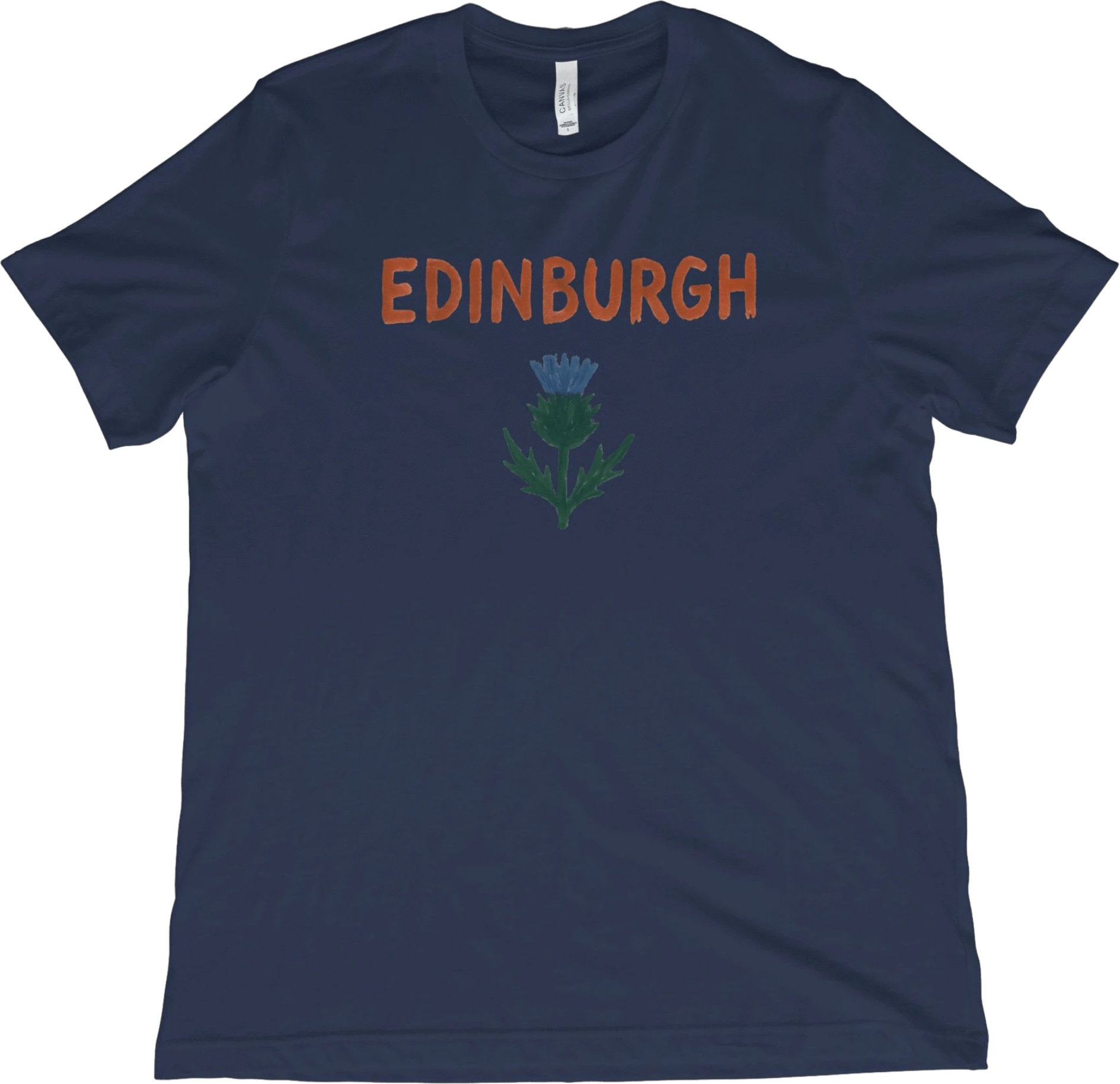 T-Shirt Navy / XS Edinburgh Scotland Thistle T-Shirt