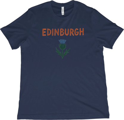 T-Shirt Navy / XS Edinburgh Scotland Thistle T-Shirt