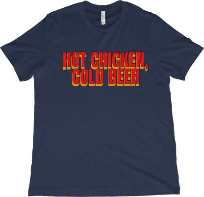 T-Shirt Navy / XS Hot Chicken, Cold Beer T-Shirt