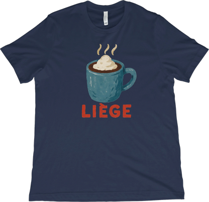 T-Shirt Navy / XS Liege Belgium Hot Chocolate T-Shirt