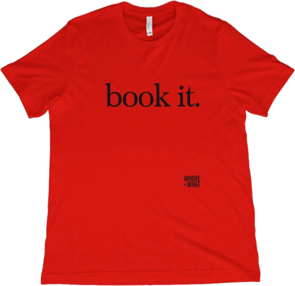 T-Shirt Red / XS Book it. T-Shirt