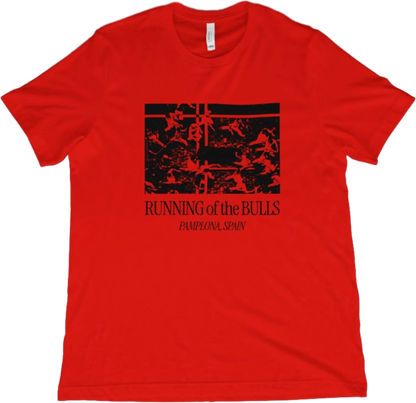 T-Shirt Red / XS Running of the Bulls - Pamplona, Spain T-Shirt