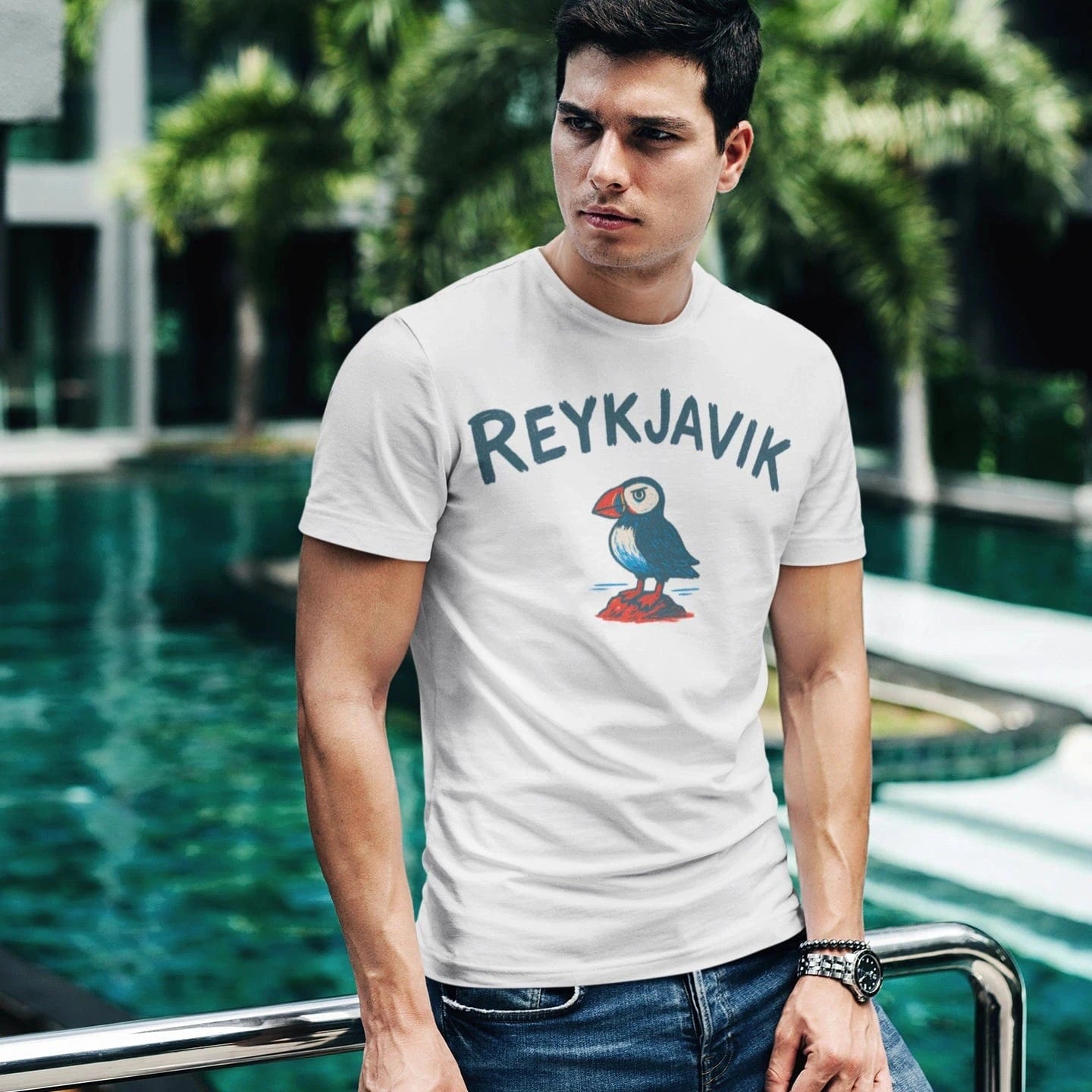 T-Shirt Reykjavik Iceland Puffin T-Shirt
