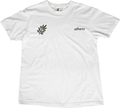 T-Shirt White / S Athens Olive Sprig T-Shirt