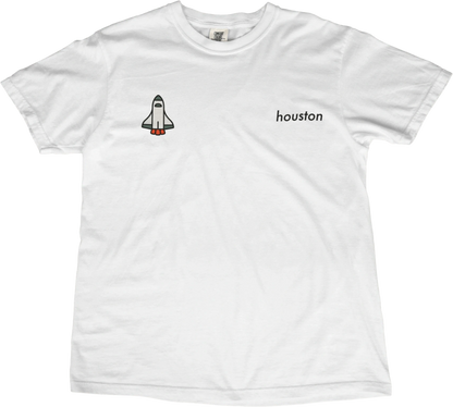 T-Shirt White / S Houston Space Shuttle T-Shirt