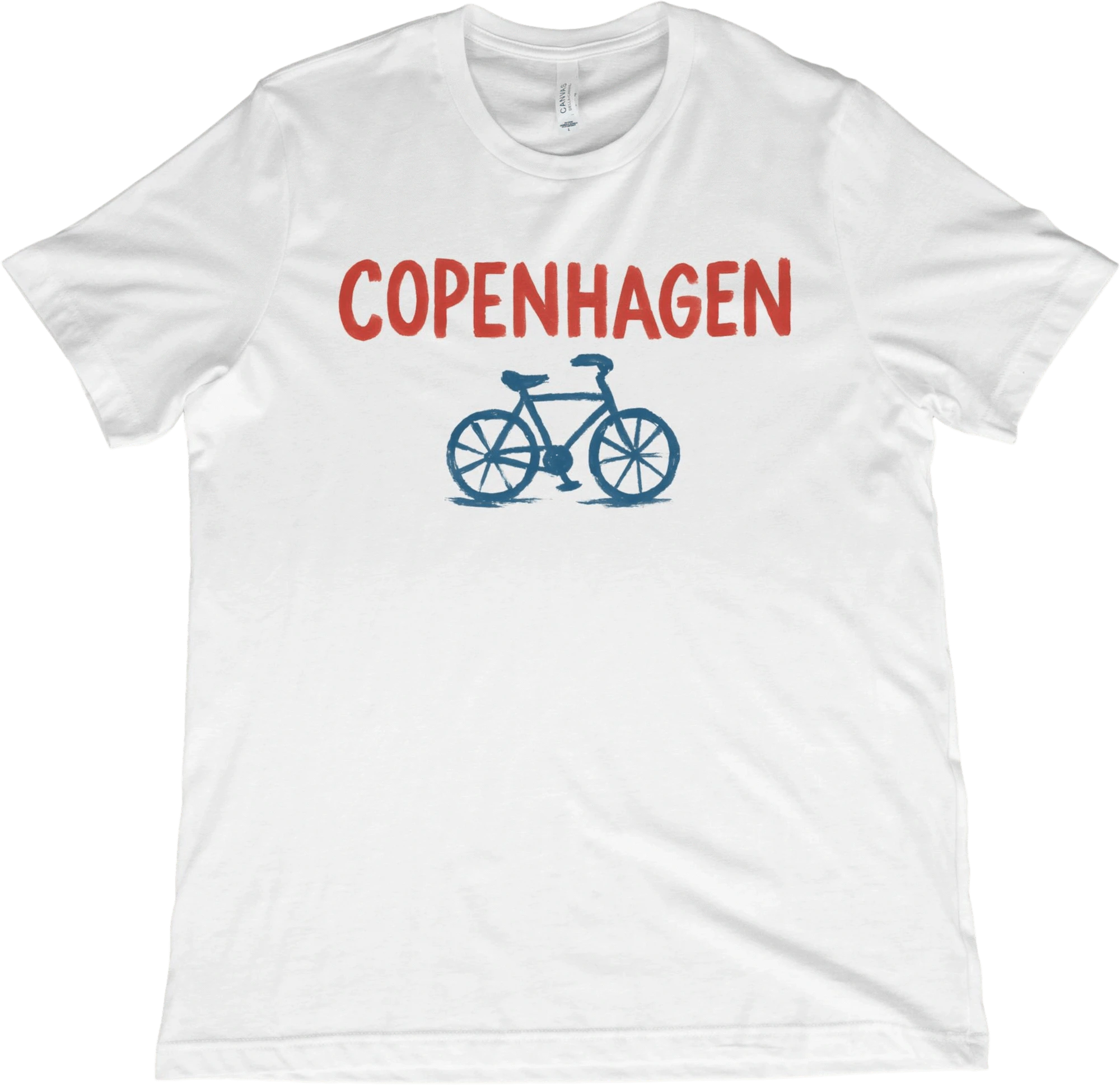 T-Shirt White / XS Copenhagen Denmark Bicycle T-Shirt